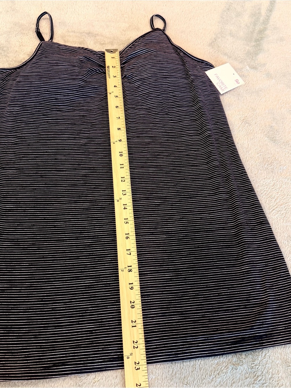 SO Black & Gray Striped Ruched Cami Tank with Adjustable Straps XXL - Picture 13 of 13